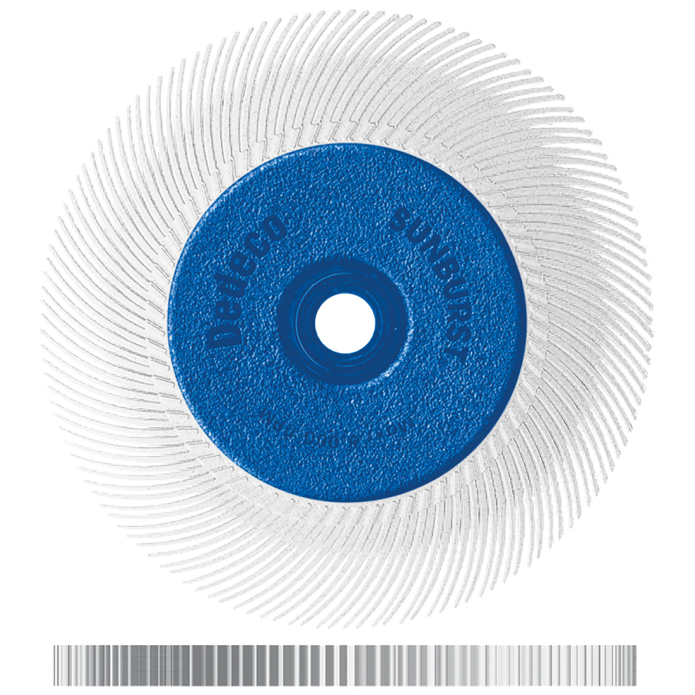 Schleifbürste INOX 150x12/K120 weiss Univ.Aufnahme für Schleifbock+Flexwelle