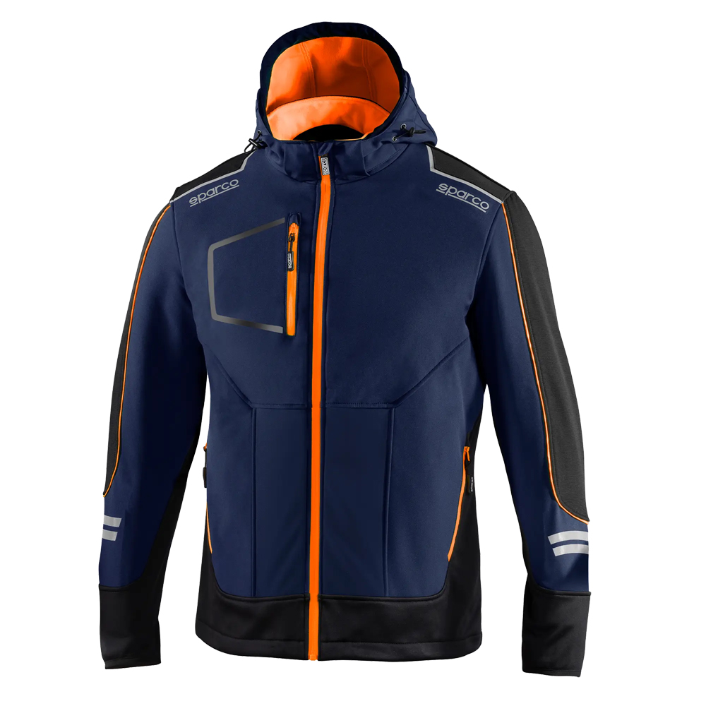 SPARCO Softshelljacke Größe L navy/neonorange