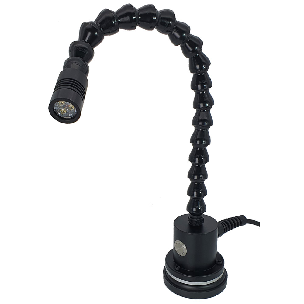 LED-Arbeitsplatzleuchte mit 428mm Flex LED 6 Watt, 40°, S400,Standfuß, 220V