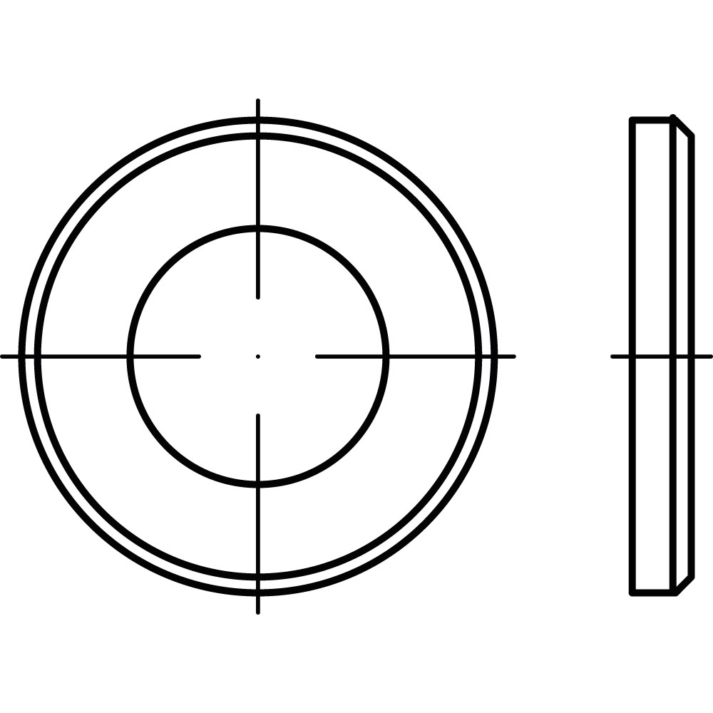 Scheiben DIN 125 B ST A2K 31 M 30 140HV GALV. VERZINKT VE=50