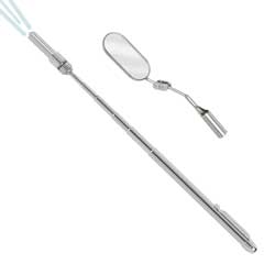 Teleskop-Prüfspiegel oval 170-660mm Kardangelenk,Spiegel 25x50mm LED