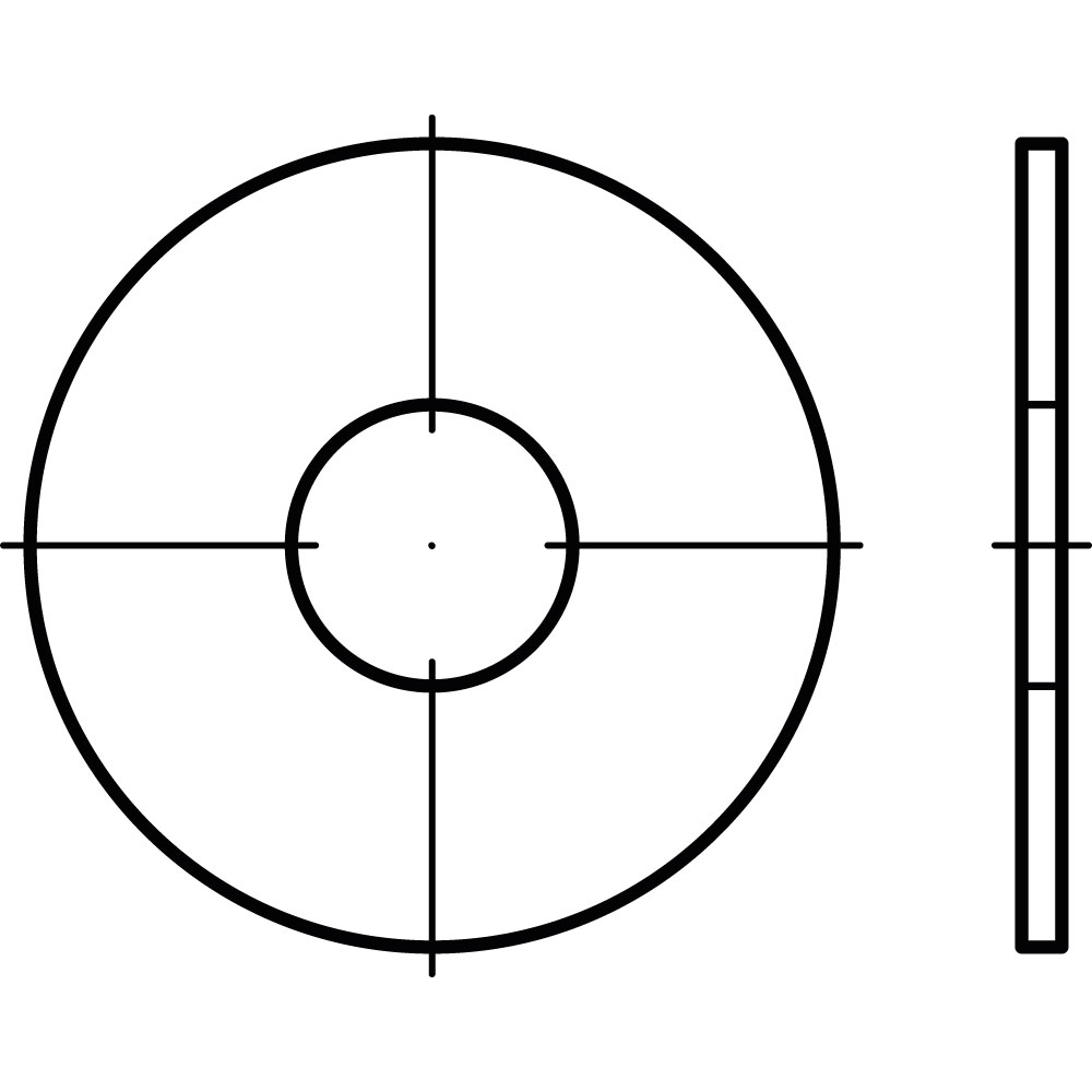 Karosseriescheiben ST M 6 6,4x 20 x 1,5 A2K GALV. VERZINKT VE=200