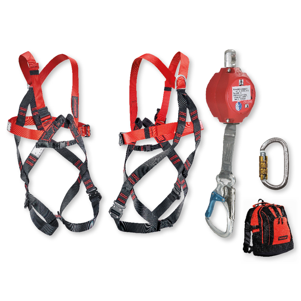 Sicherungsset Hubsteiger mit Auffanggurt Perfekt 30, Höhensicherungsgerät, Rucks.