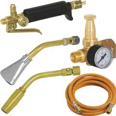 Propan-Hartlöt-Set auf Karton,mit Propan-Turbobrenner,Breit-Brenner