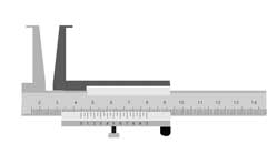 Nutenschiebelehre 10-160mm Nonius 1/20mm Abmessungen 25/3/0,9