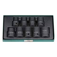 Schlag-Kassette 1/2" 9-teilig 10-22mm Sonderlegierung,extra tief gestaucht