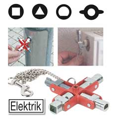 Master-Schlüssel,9 Schließmöglichkeiten 95x95mm,klappbar