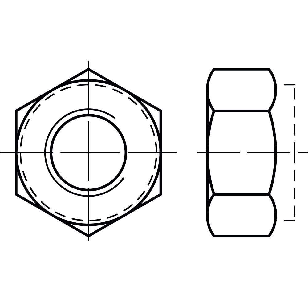 Sechskantmuttern DIN 985 8 A2K M 24 GALV. VERZINKT VE=1