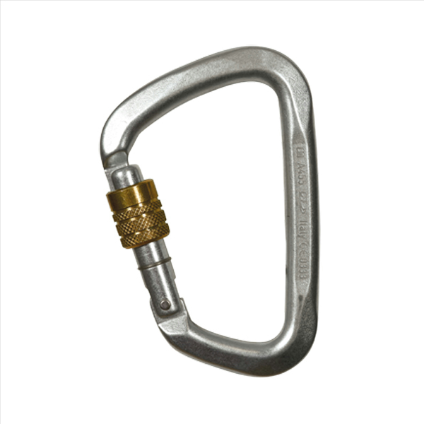 Stahlkarabiner Large OW: 25mm 50/15/20kN EN 362, Catch-free, Schraubverschlus