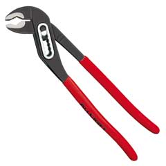 Wasserpumpenzange 250mm,blank brüniert durchgestecktes Gewerbe,PVC-Schenkel