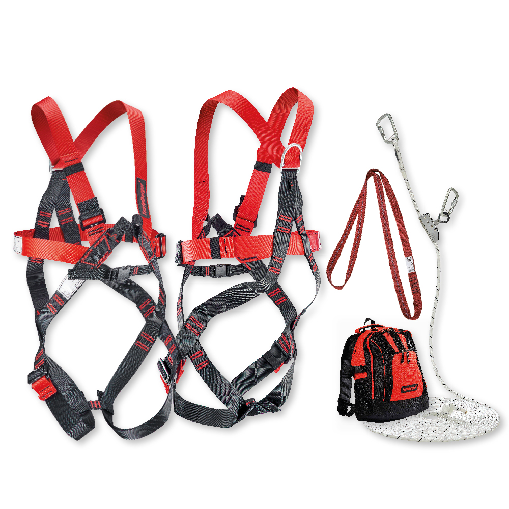 Auffangsystem DACH-SPENGLER PROFI 15m Seil, Auffanggerät, Gurt, Schlinge, Sack