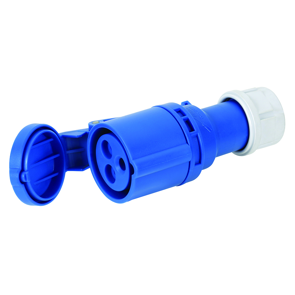 CEE-Kupplung 230V/16A,3-polig,3P-6H blau