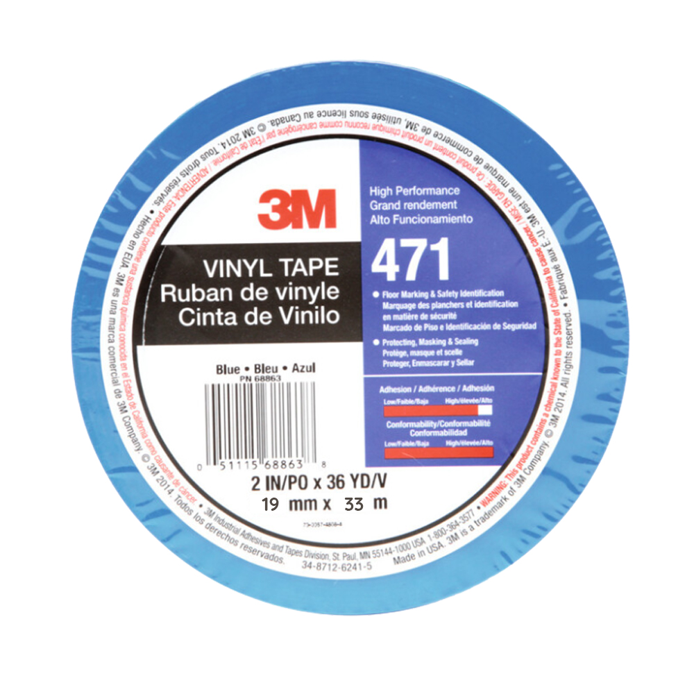 3M™ Weich-PVC-Klebeband 471,Blau 19mm x 33m