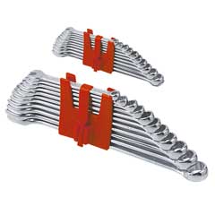 Gabel-Ringschlüssel-Satz 6-32,21-tl,15° abgewinkelt,Chrom-Vandium,DIN3113A