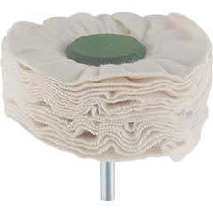 Schwabbelscheibe 80mm mit Schaft Spezial-Schwabbelgewebe