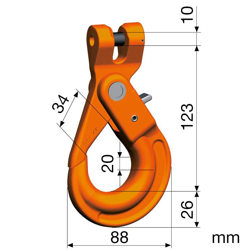 Sicherheitslasthaken Nicralloy KLHW 8 mit Kuppelanschluss GKL 10,nach EN1677-3