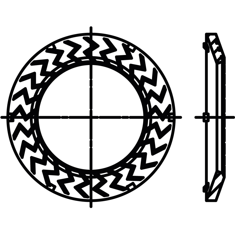 TECKENTRUP Sperrkantscheibe A4 SKS 8 ROST-UND SÄUREBESTÄNDIG VE=1000