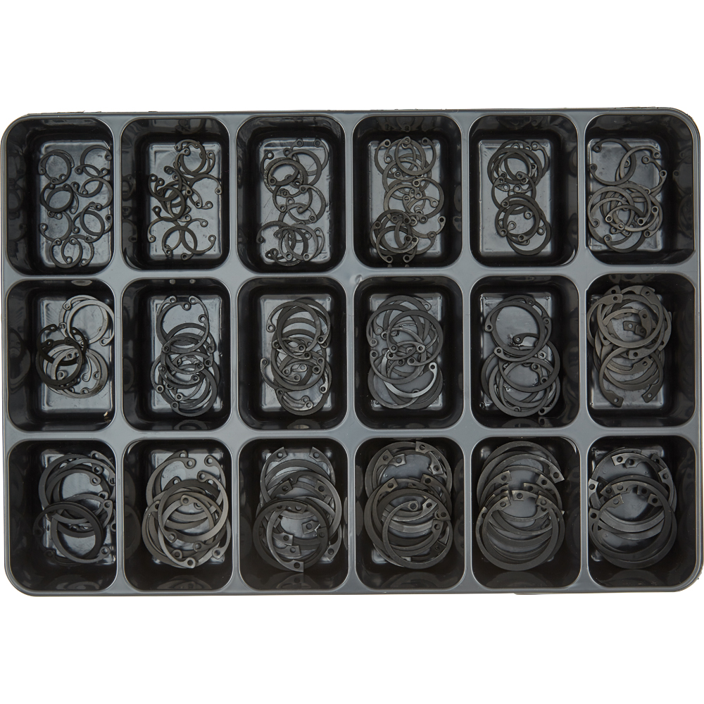 SPIRAL Sortimentkoffer 180-teilig Sicherungsringe DIN 472 blank