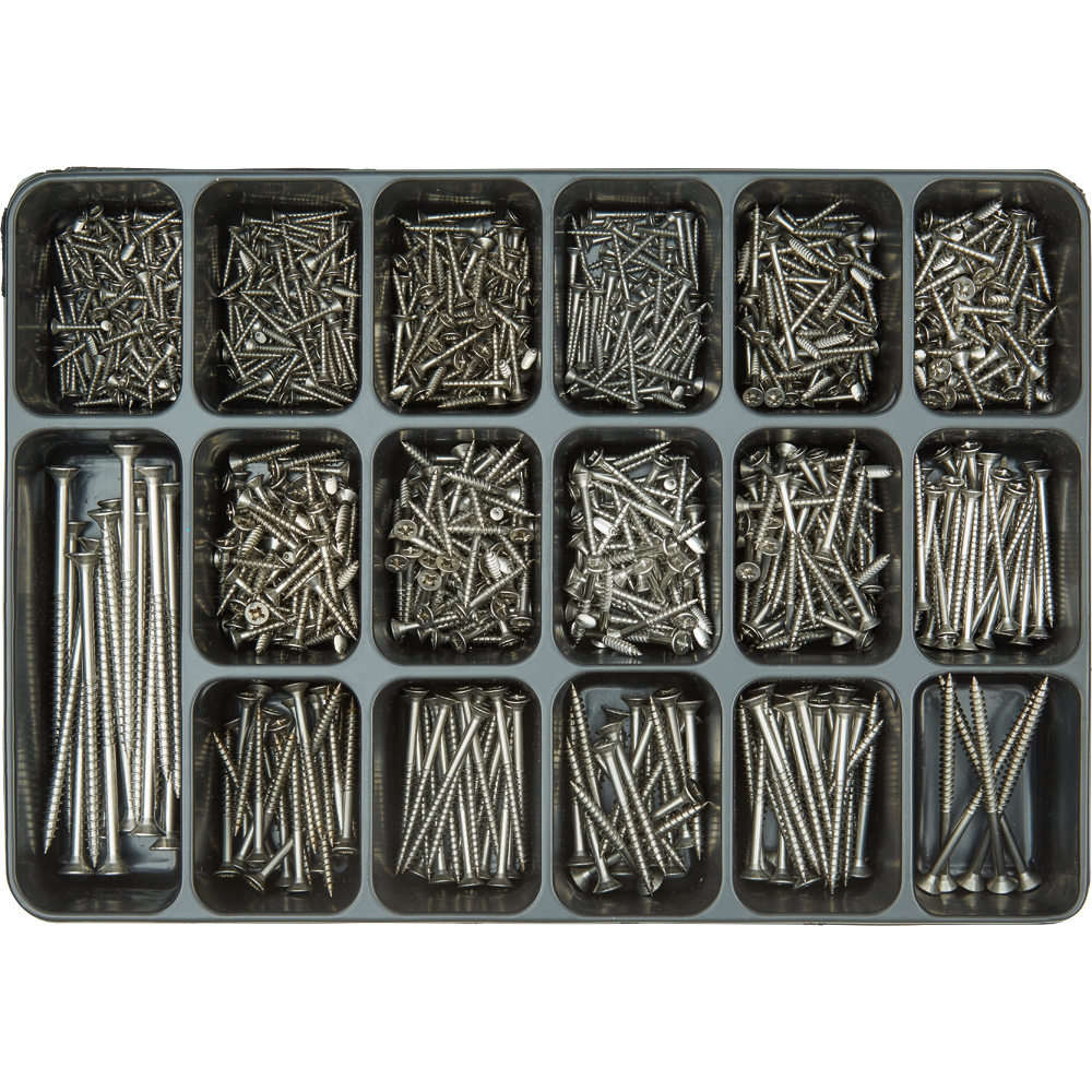 SPIRAL Sortimentkoffer 925-teilig SPS Senkkopf A2 Edelstahl PZD-Kreuzschl.