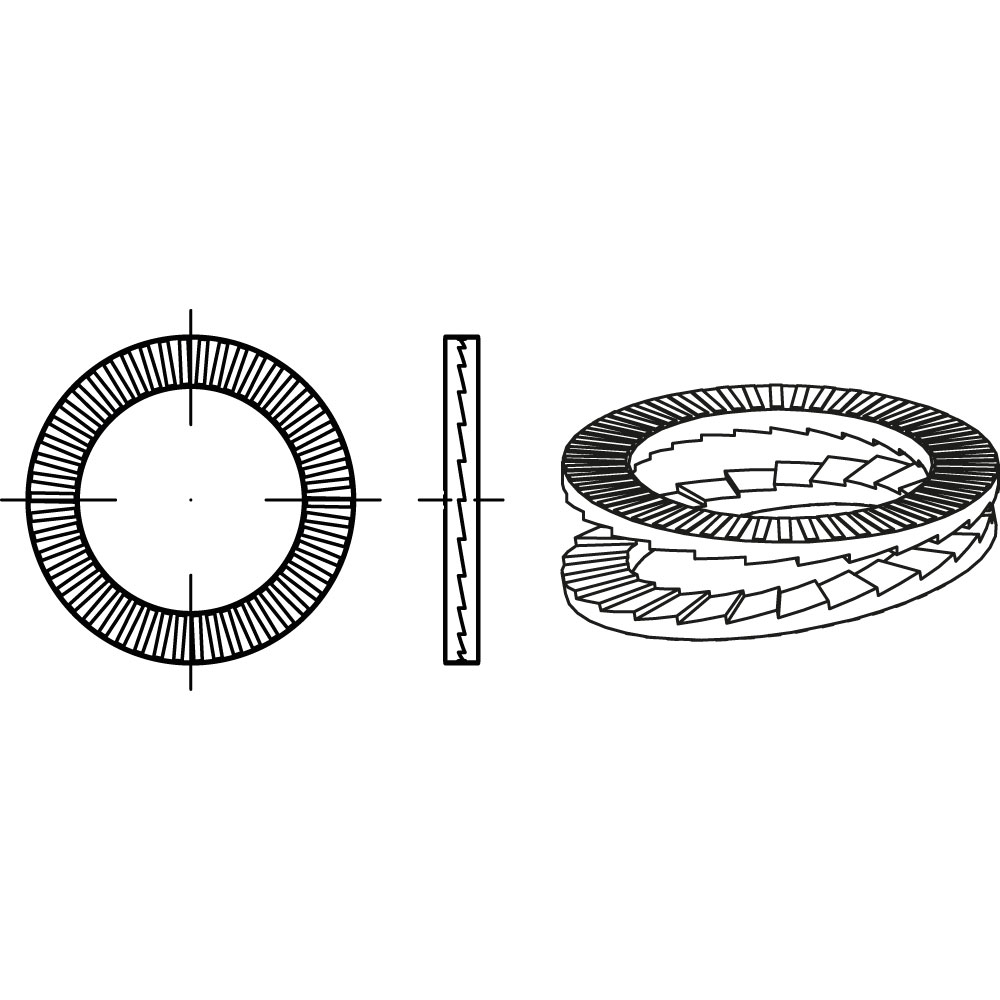 NORD LOCK Sicherung geklebt FLZNNC NL 22 STANDARD ZINKLAMELLE VE=100