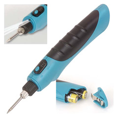 Batterie-Feinlötkolben 0-4mm Dauerlötspitze,-565°,für4xAA-Batterie