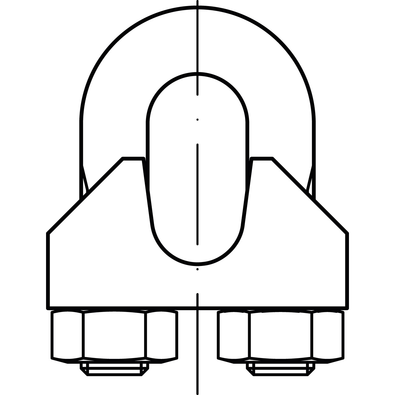 Drahtseilklemmen DIN 741 6,5mm /M 5 1/4 ST. A2K GALV. VERZINKT VE=100