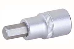 6-kantnuss 1/4" 6mm CV-Stahl mattverchromt,Einsatz brüniert