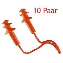 Lamellen-Gehörschutzstöpsel Gr.L mit Band in Box, 10 Stück, SNR 25dB