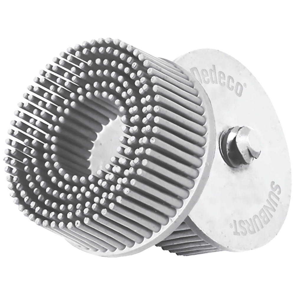 Inox-Schleifbürste 76mm K120 weiß mit Schnellverschluss