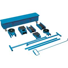 Raupenlastroller-Satz 30to 14-teilig zum Schwerlast-Transport,in Metallbox