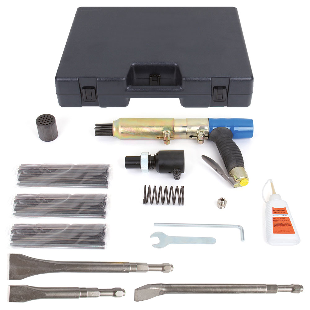 Nadel-und Meißelpistolen-Set 3B,mit Preßluftantrieb,komplett,in Koffer