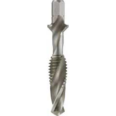 Kombi-Maschinengewindebohrer-Bit M4 1/4"Bohren,Gewindeschneiden u.Entgraten