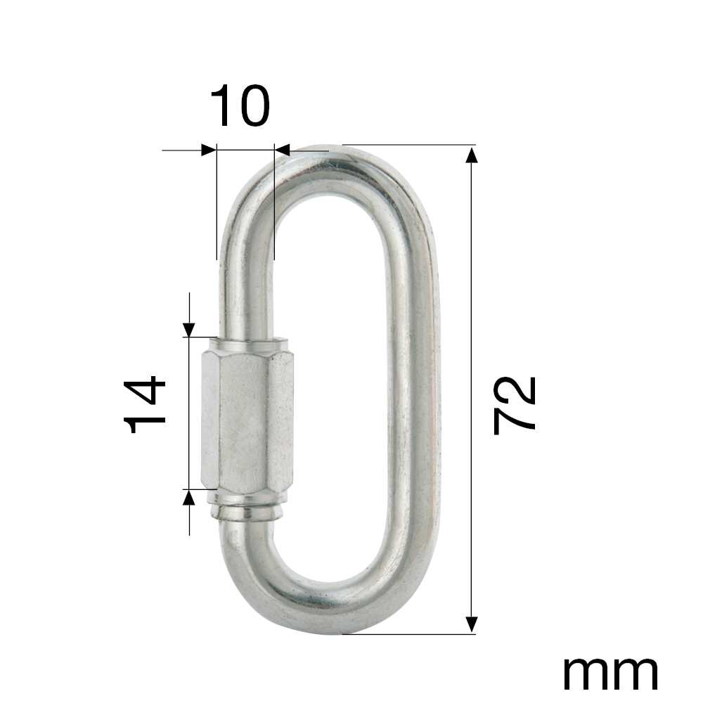 5 Stück Rapidglieder - 10mm/verzinkt