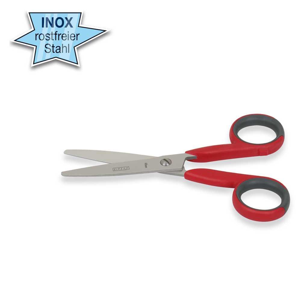 Inox-Allzweck-Schere rund 130mm Spitzen- Qualität,Griffe schlagfester Kunststoff