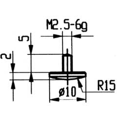 Messeinsatz Modell 3 für alle Messuhren mit Innengewinde M2