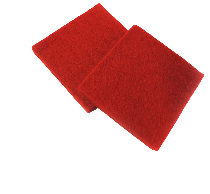 Reinigungs - Filz "ROT" VP= 25 Stück für Stahl