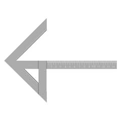 Zentrierwinkel 200x150mm, Wellend. 220mm Werkzeugstahl Verchomt, + Lineal