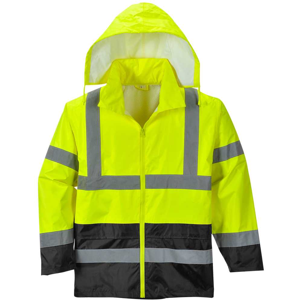 Regenjacke Warnschutz 2-färbig Gr. XL gelb/schwarz EN 20471 Kl.3, EN 343 3.1