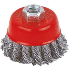 Zopf-Topfbürste UNI 60mm/0,35mm Stahldraht,M14 zum Direktaufschrauben