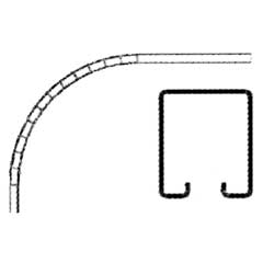 90°-Bogen aus C-Profil 30x35mm verzinkt 50cm Radius