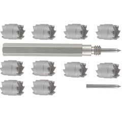 ZIPCUT-Schweißpunktfräser-Satz 1 Schweißpunktfräser+10 Wendeköpfe