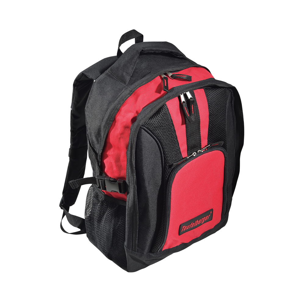 Rucksack, Nylon, schwarz/rot