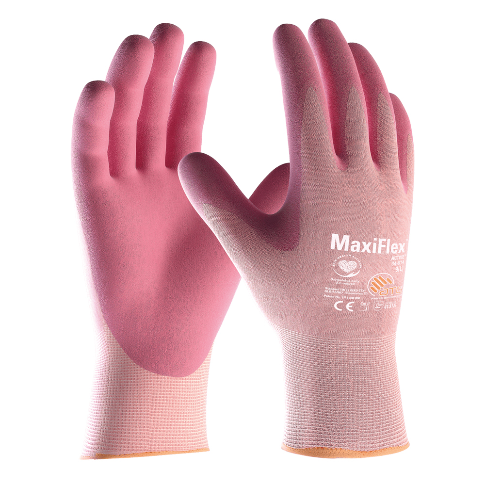 Montagehandschuh MAXIFLEX-PINK, Gr. 8 EN 388 4.1.3.1.A CE Cat.II, Nitril