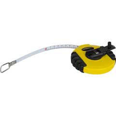 Kapsel-Maßband 10m,10mm breit,schlagfest weiß emailliert,durchgehende mm-Teilung