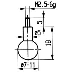 Messeinsatz Modell 10 für alle Messuhren mit Innengewinde M2