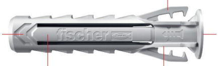 Dübel Nylon SX PLUS 6 x 30 VPE=100 für Holz- und Spanplattenschrauben