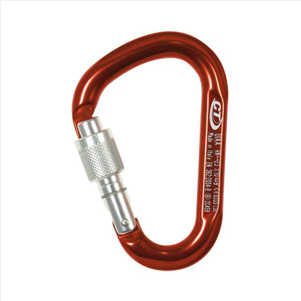 Alukarabiner spitz OW: 23mm, 23/10kN EN 362, Catch-Free, Schraubverschluss