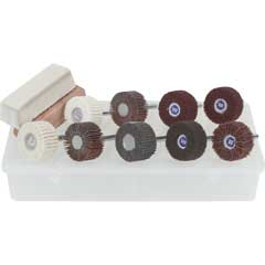 Feinschleif-Mattier+Polier-Set 40x20x6mm mit Polierpasten,11-teilig