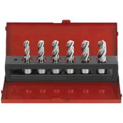 3S HSSE Vollbohrsatz 6-teilig,10-15mm 19mm WELDON-Schaft,in Kassette