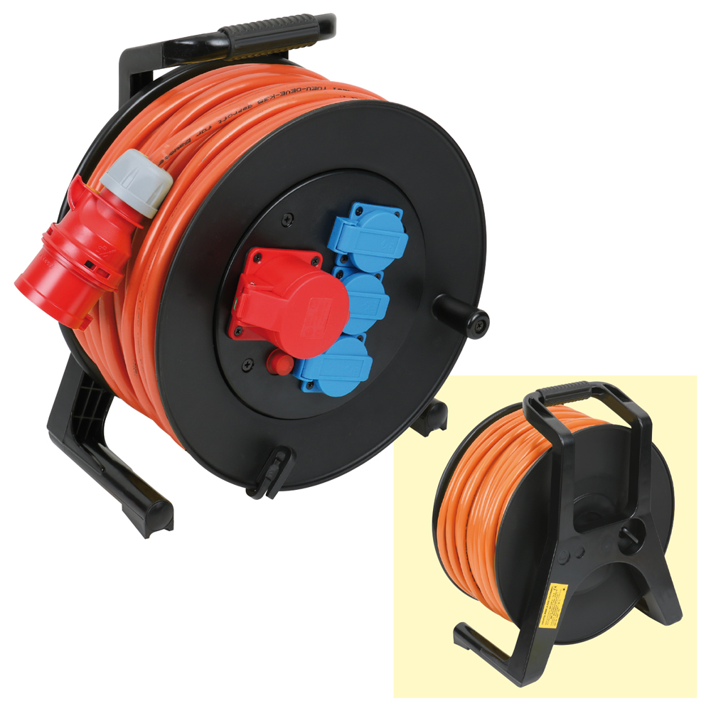 Leitungsroller 400/230V/16A,25m 5x1,5mm² Bauflex K35,1x400/3x230V,IP44